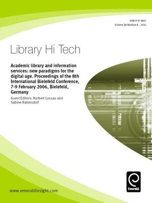 cover image of Library Hi-Tech, Volume 24, Issue 4